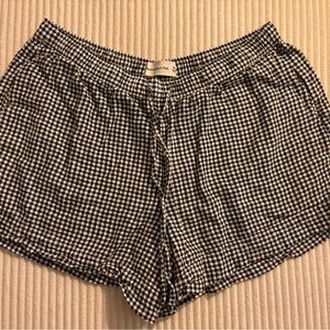 Abercrombie & Fitch Black and White Gingham Shorts